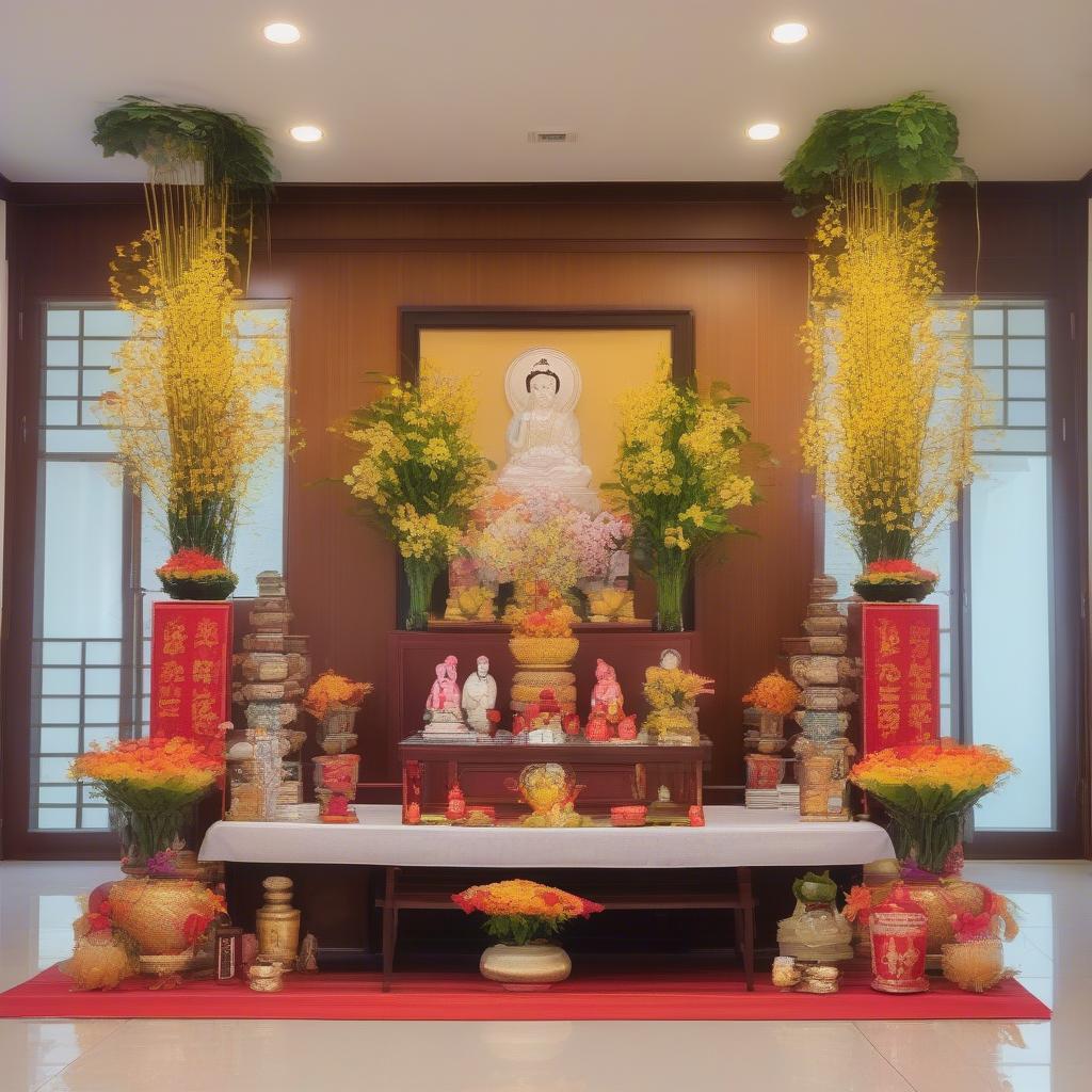 Bàn thờ ông Địa thần tài đẹp
