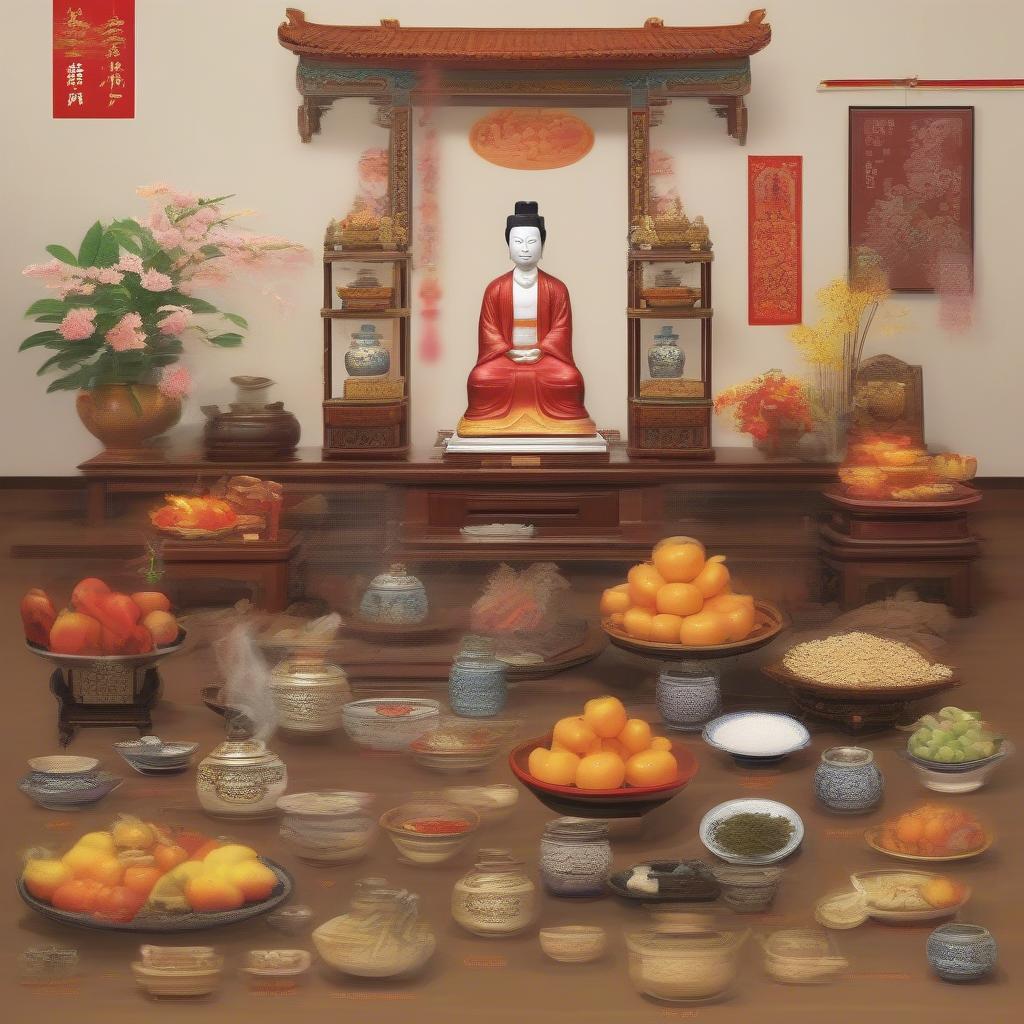 Cách Bài Trí Bàn Thờ Thần Tài