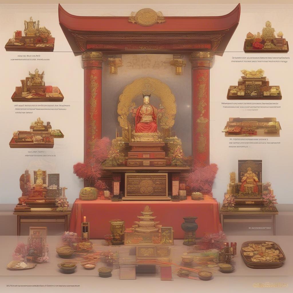 Cách bài trí bàn thờ Thần Tài